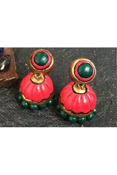 Handpainted Terracotta Jewellery – Ear rings Handpainted Terracotta Jewellery – Ear rings